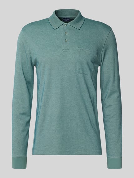 Christian Berg Men Regular Fit Poloshirt im langärmeligen Design Grass 2