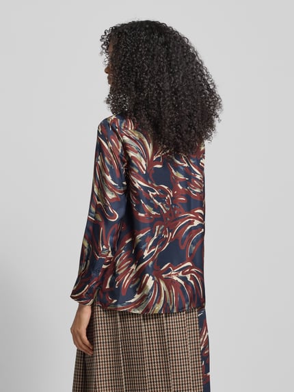 Weekend Max Mara Regular Fit Hemdbluse aus reiner SeideModell 'RIVE' Marine 5