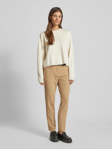 MAC Slim Fit Stoffhose mit Leistentaschen Modell 'Annalena' Beige 1