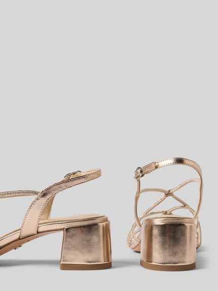 Tamaris Sandalen met strass-steentjes Goud gemêleerd - 2