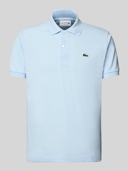 Produktfoto, Koszulka polo z bawełny, Model 'L.12.12 CORE' od LACOSTE, krój regular fit, jednokolorowy, wyhaftowane logo, kołnierzyk polo, listwa guzikowa, prążkowane zakończenia rękawów, długość tyłu w rozmiarze M: 72 cm.
