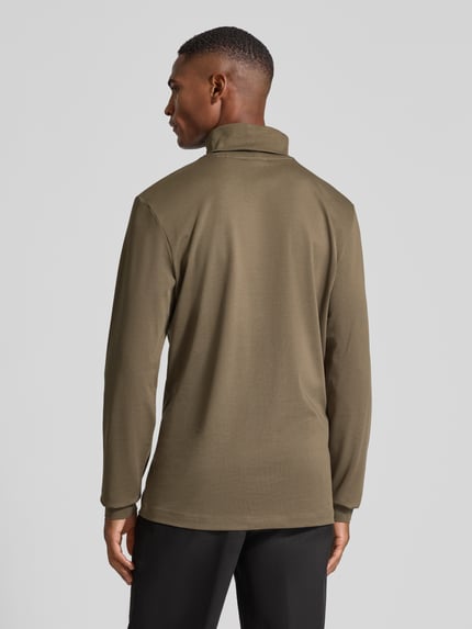 HUGO Regular Fit Rollkragenpullover aus reiner Baumwolle Modell 'DAPOROLLO' Mittelgrau 5