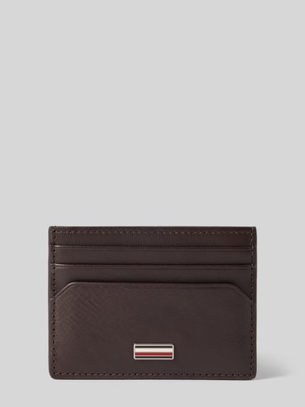 Tommy Hilfiger Kartenetui aus echtem Leder Dunkelbraun 1