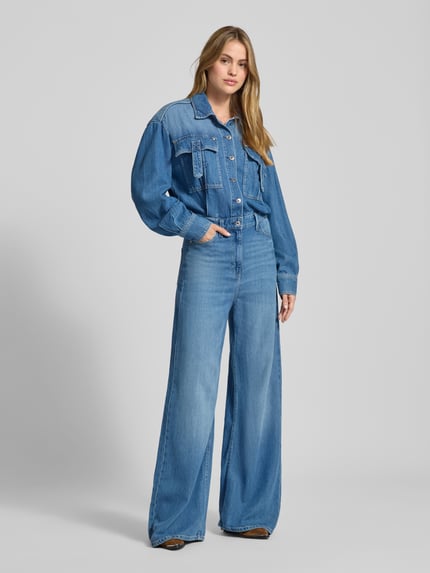 GUESS Jumpsuit in denimlook met borstzakken Jeansblauw - 1