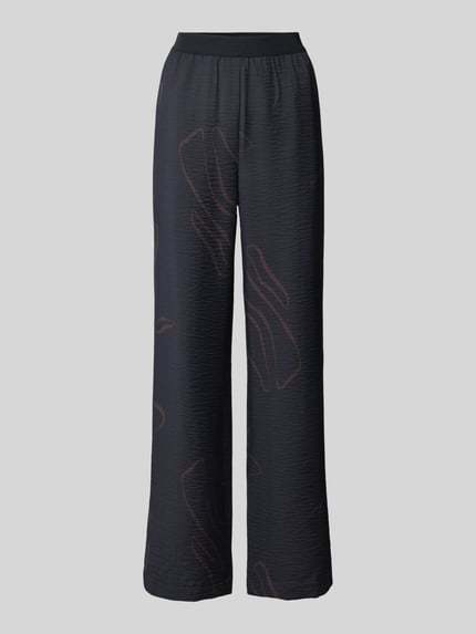 someday. Broek van viscosemix met elastische band, model 'Cevil nature' Donkerblauw - 2