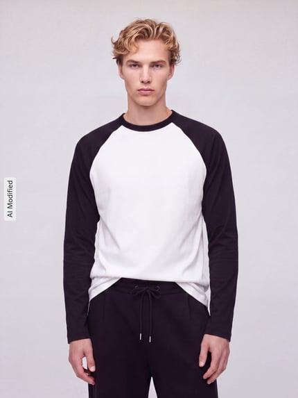 ONLY & SONS Relaxed Fit Longsleeve aus reiner Baumwolle Modell 'HEATON' Offwhite 4