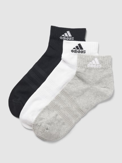 adidas Sportswear Sneakersocken mit Label-Print im 3er-Pack Mittelgrau Melange 1