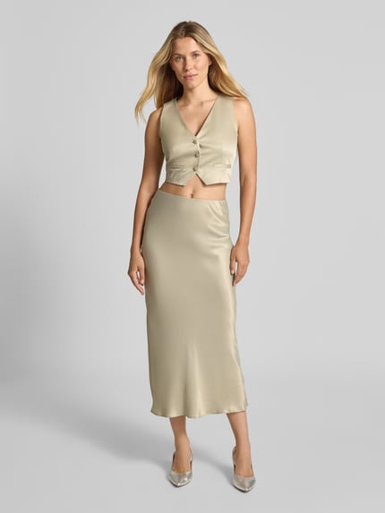 Jake*s Cocktail Weste mit V-Ausschnitt Khaki 1