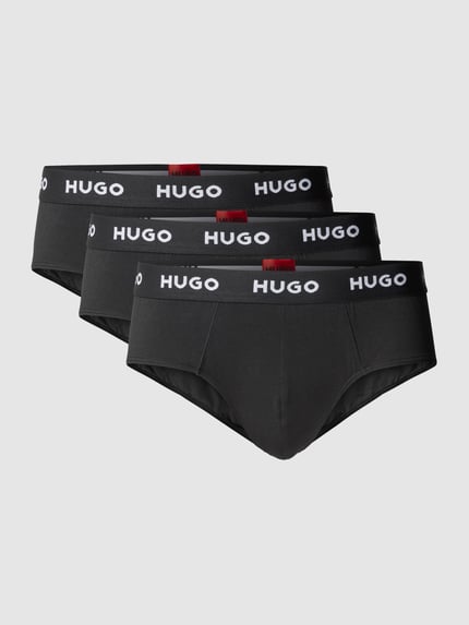 HUGO Slip mit Label-Schriftzug im 3er-Pack Black 2