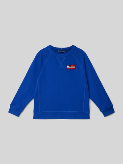 Tommy Hilfiger Teens Relaxed fit sweatshirt met labelstitching Blauw - 1
