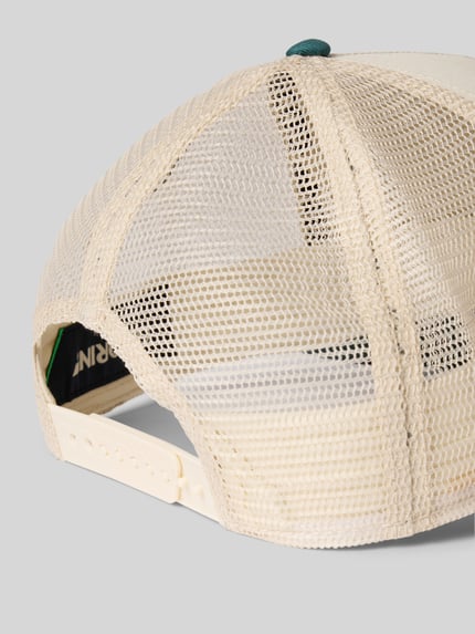 Produktfoto, achterkant trucker cap met materiaalmix met katoen, versterkte klep, model 'Bulletproof', stitching, in grootte verstelbaar, heren trucker cap van GOORIN BROS.