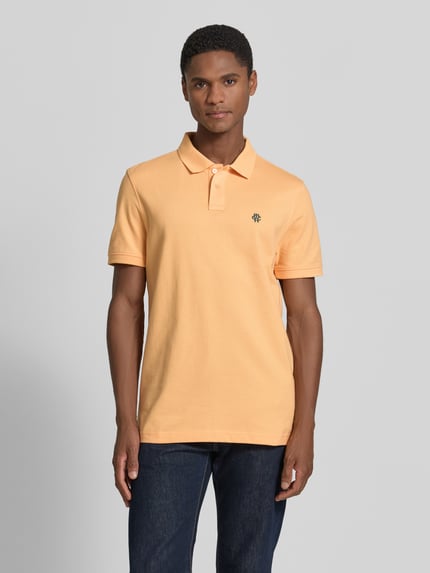 MCNEAL Slim Fit Poloshirt mit Label-Stitching Lachs 4