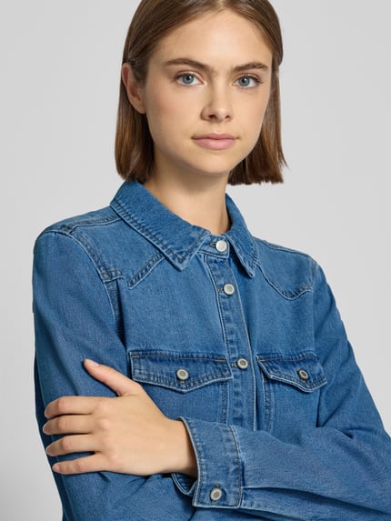ONLY Oversized jeansjurk van katoenmix, model 'LISA' Jeansblauw - 3