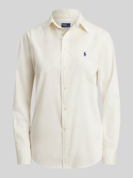 Polo Ralph Lauren Classic Fit Hemdbluse mit durchgehender Knopfleiste Beige 2