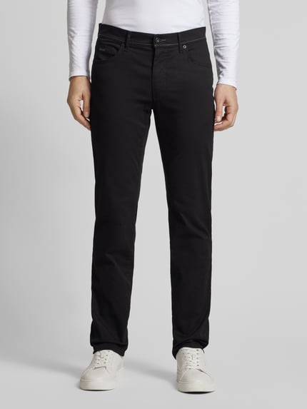 Brax Regular Fit Hose mit Label-Patch Modell 'Cadiz' Black 4