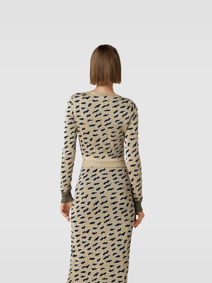 Rabanne cardigan met all-over motief Lichtgeel - 5