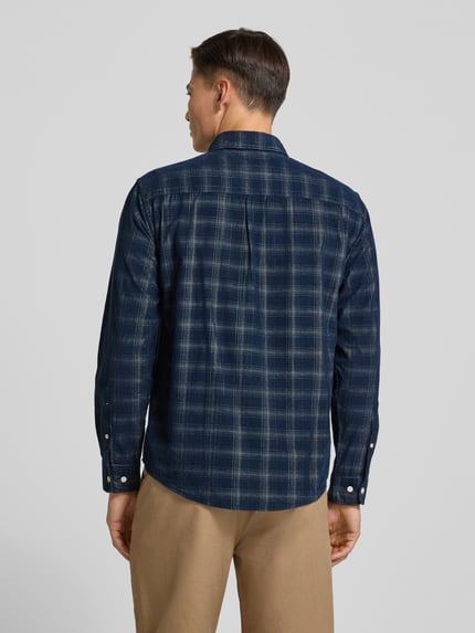 Selected Koszula sztruksowa o kroju regular fit z czystej bawełny model ‘CORD’ Ciemnoniebieski 5