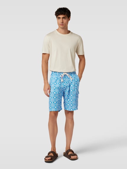 MC2 Saint Barth Bermudas aus Leinen Modell 'MARSEILLE' Tuerkis 1
