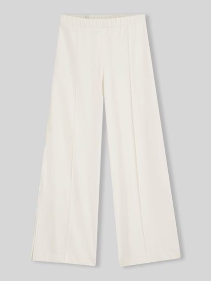BOSS relaxed fit wide leg broek model 'TAJILA' Offwhite - 2
