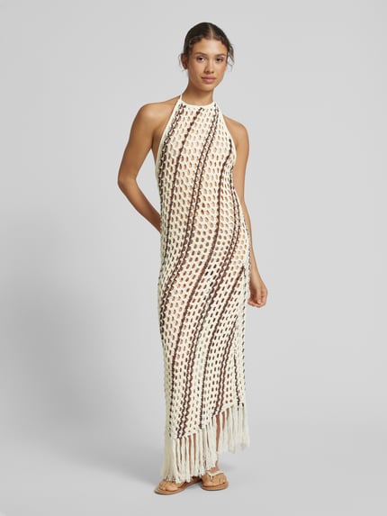 LeGer Strickkleid mit Lochmuster Offwhite 4