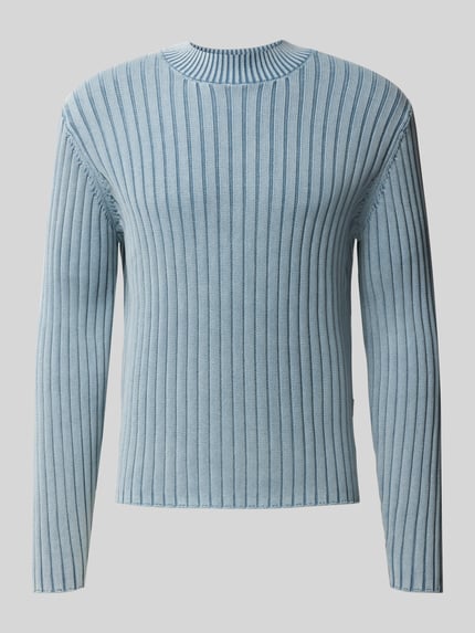 ANNARR Pullover mit Rippstrick-Struktur Hellblau 2