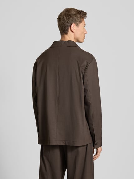 ANNARR Relaxed Fit Hemdjacke mit Brusttasche Modell 'KARL' Dunkelbraun 5