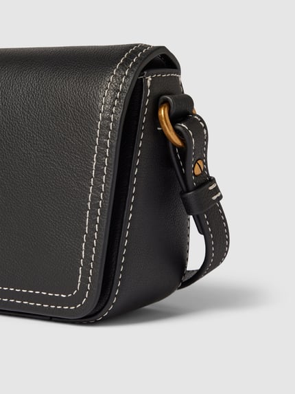 LIEBESKIND BERLIN Umhängetasche aus Leder mit Label-Prägung Modell 'CHUDY' Black 3