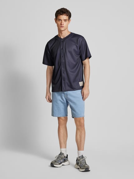 The Hundreds T-Shirt mit Knopfleiste Modell 'PALMS' Black 1