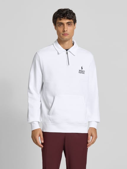 Polo Ralph Lauren Sweatshirt mit Polokragen Weiss 4