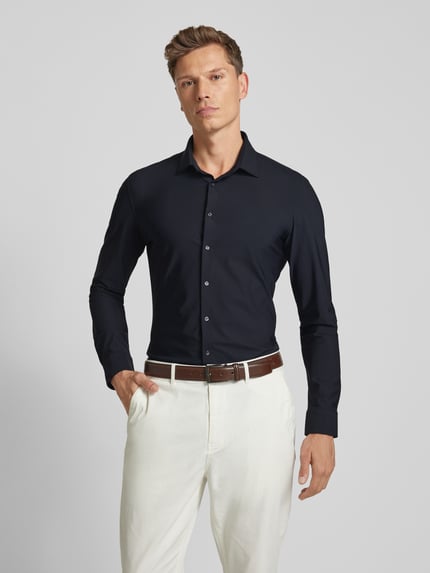 Jake*s Super Slim fit zakelijk hemd met knoopsluiting Zwart - 4