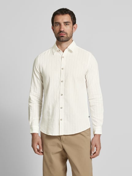 s.Oliver RED LABEL Regular Fit Freizeithemd aus Leinen-Baumwoll-Mix Weiss 4