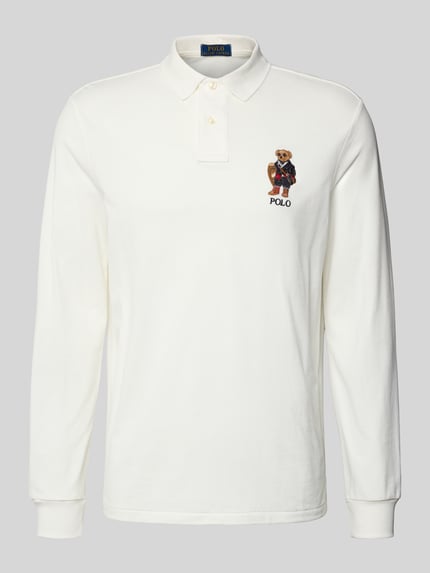 Polo Ralph Lauren Classic Fit Poloshirt mit Label-Stitching Offwhite 2