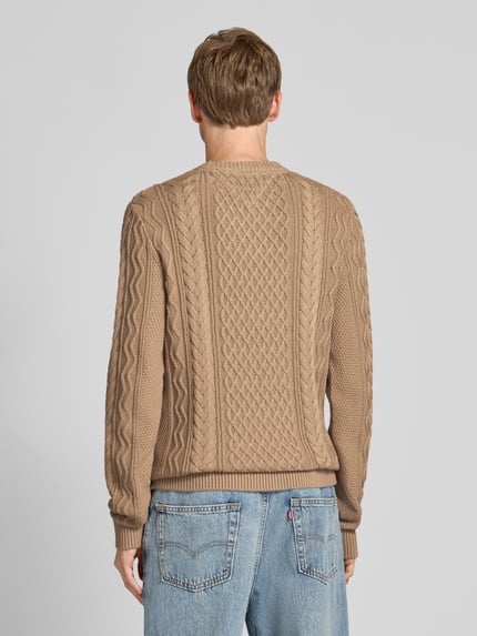 Tommy Jeans Regular Fit Strickpullover aus reiner Baumwolle Beige 5
