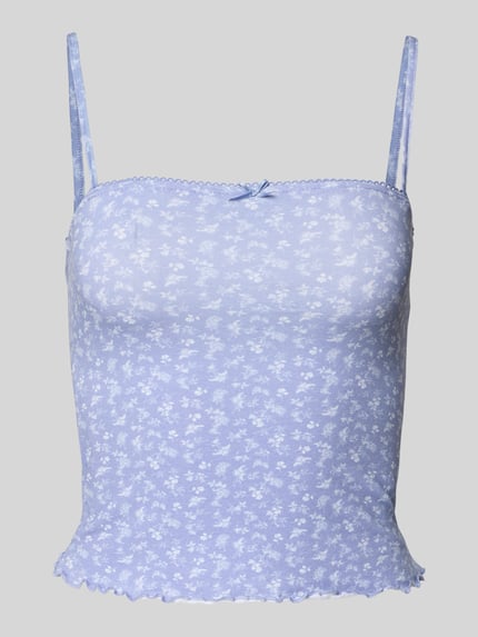 REVIEW Korte top met sierstrik Bleu - 2