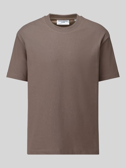 Produktfoto, Relaxed Fit T-Shirt aus reiner Baumwolle von Marc O'Polo DENIM in einfarbigem Braunton, weiche glatte Textur