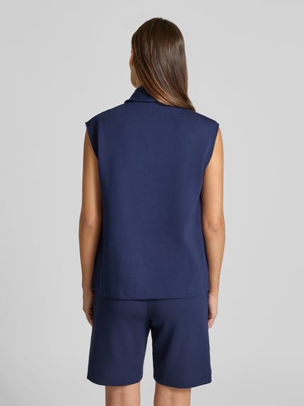 Christian Berg Woman Bodywarmer met sjaalkraag Donkerblauw - 5