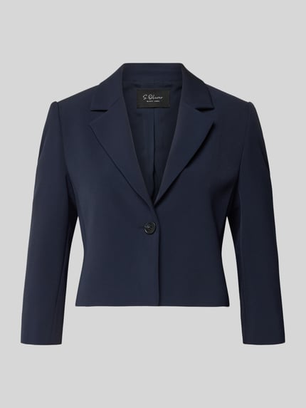 s.Oliver BLACK LABEL Regular Fit Kurzblazer mit Reverskragen Marine 2