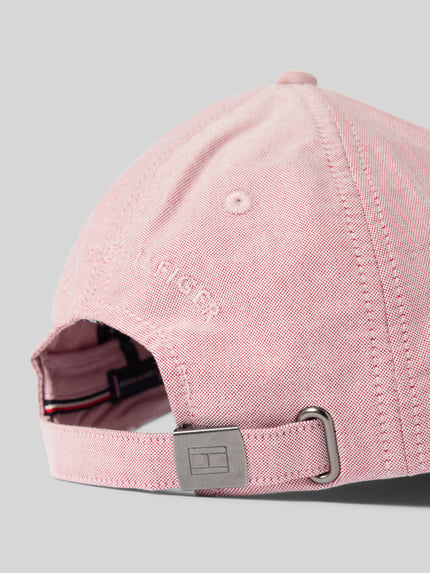 Tommy Hilfiger Czapka z daszkiem z czystej bawełny Jasnoczerwony melanż 3