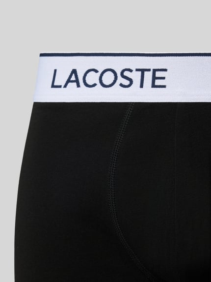 Lacoste Obcisłe bokserki z mieszanka bawełny w zestaw 3 szt. Czarny 2