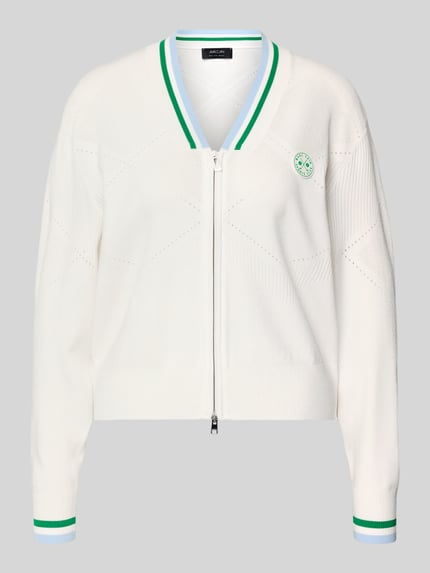 Gebreid jack van viscosemix met tweewegritssluiting Shop The Look MANNEQUINE