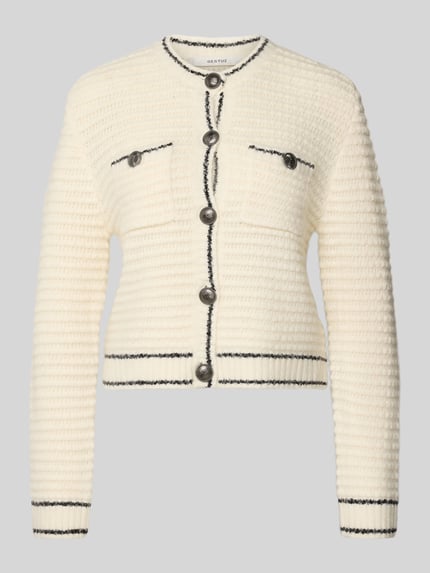 Gestuz Regular fit gebreid jack met wol model 'cleana' Beige - 2