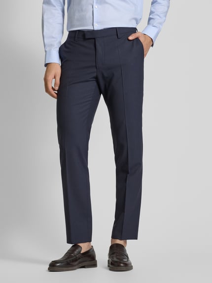 Pierre Cardin Spodnie garniturowe z mieszanki wełny Model „Ryan” Granatowy 4