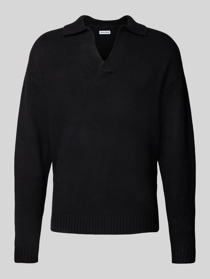 JACK & JONES Loose Fit Strickpullover mit Woll-Anteil Modell 'SOHO' Black 2