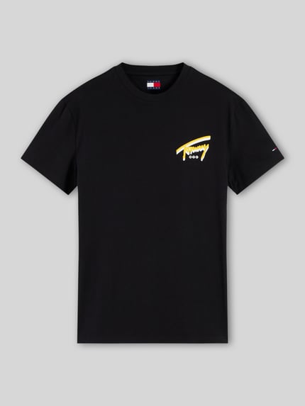 Tommy Jeans Regular Fit T-Shirt aus reiner Baumwolle Black 2