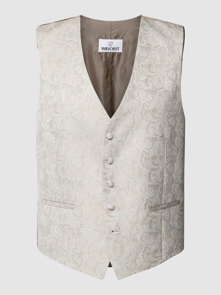 WILVORST Regular fit bodywarmer met wol Beige - 2