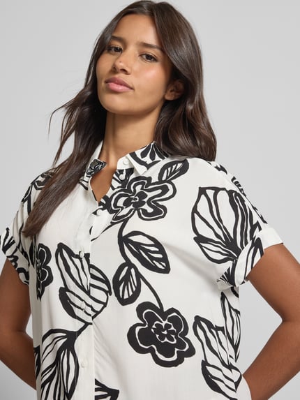 Jake*s Studio Woman Relaxed Fit Bluse mit Kappärmeln Offwhite 3