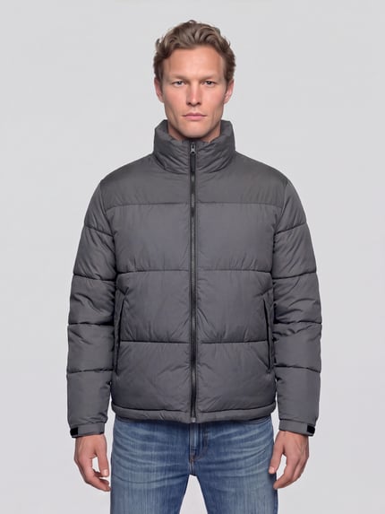 ONLY & SONS kurtka pikowana o kroju regular fit z wysoką stójką model 'ONSMAVERICK' Grafitowy 4