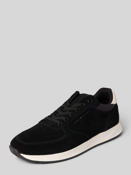 Tommy Hilfiger Lage sneakers van echt leer, model 'NEWPORT' Zwart - 1