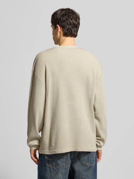 Carhartt Work In Progress Shirt met lange mouwen, structuurmotief en ronde hals Offwhite - 5