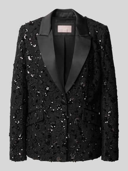 Christian Berg Woman Selection Regular Fit Longblazer mit Paillettenbesatz Black 1